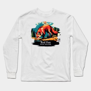 Red Fox - WILD NATURE - RED FOX -4 Long Sleeve T-Shirt